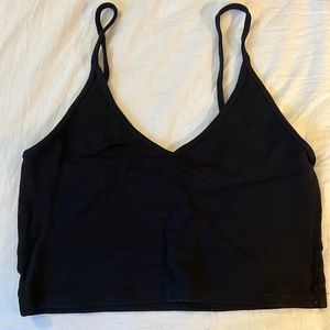 Aritzia black crop tank top